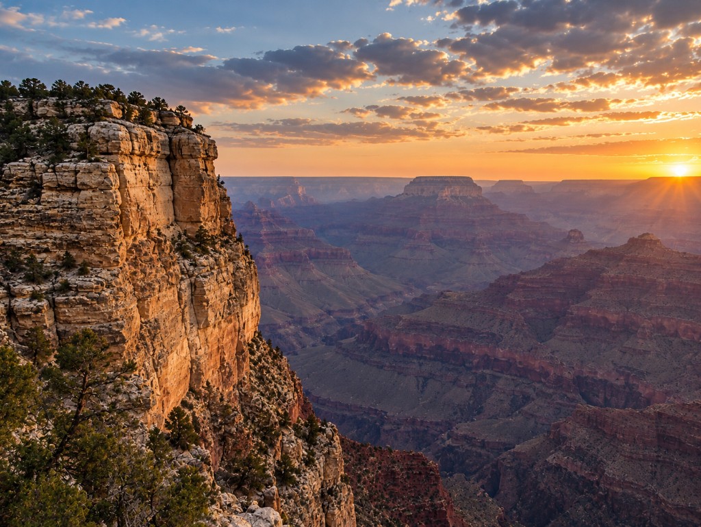Grand Canyon — warstwy skał i światło